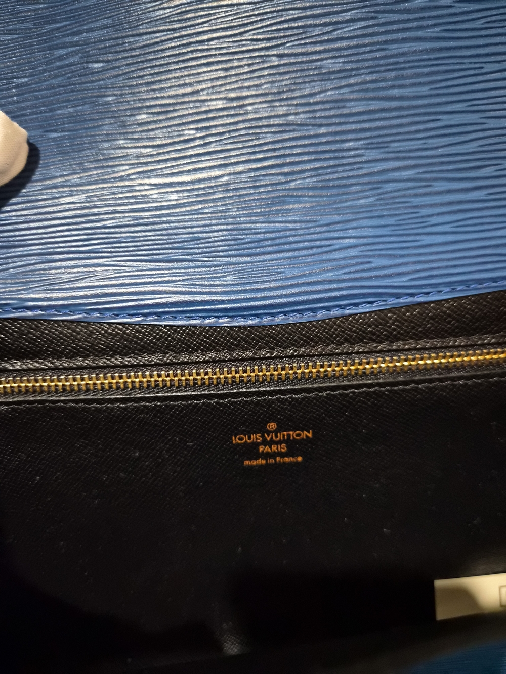 Louis Vuitton Epi Pochette Art Deco Clutch Bag Toledo Blue Vintage Envelope - Picture 4 of 13